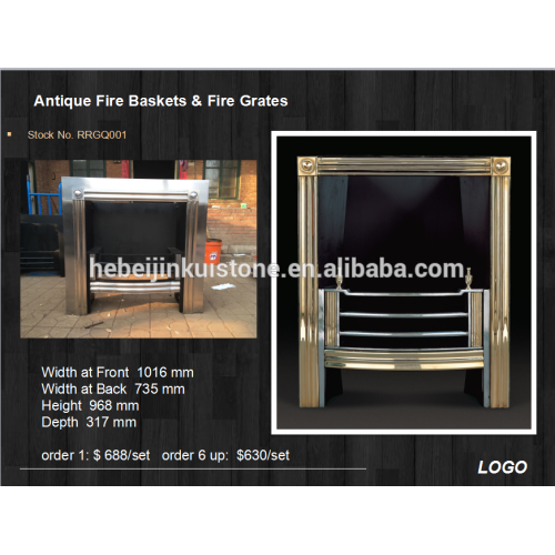 italy cast fireplace baskets